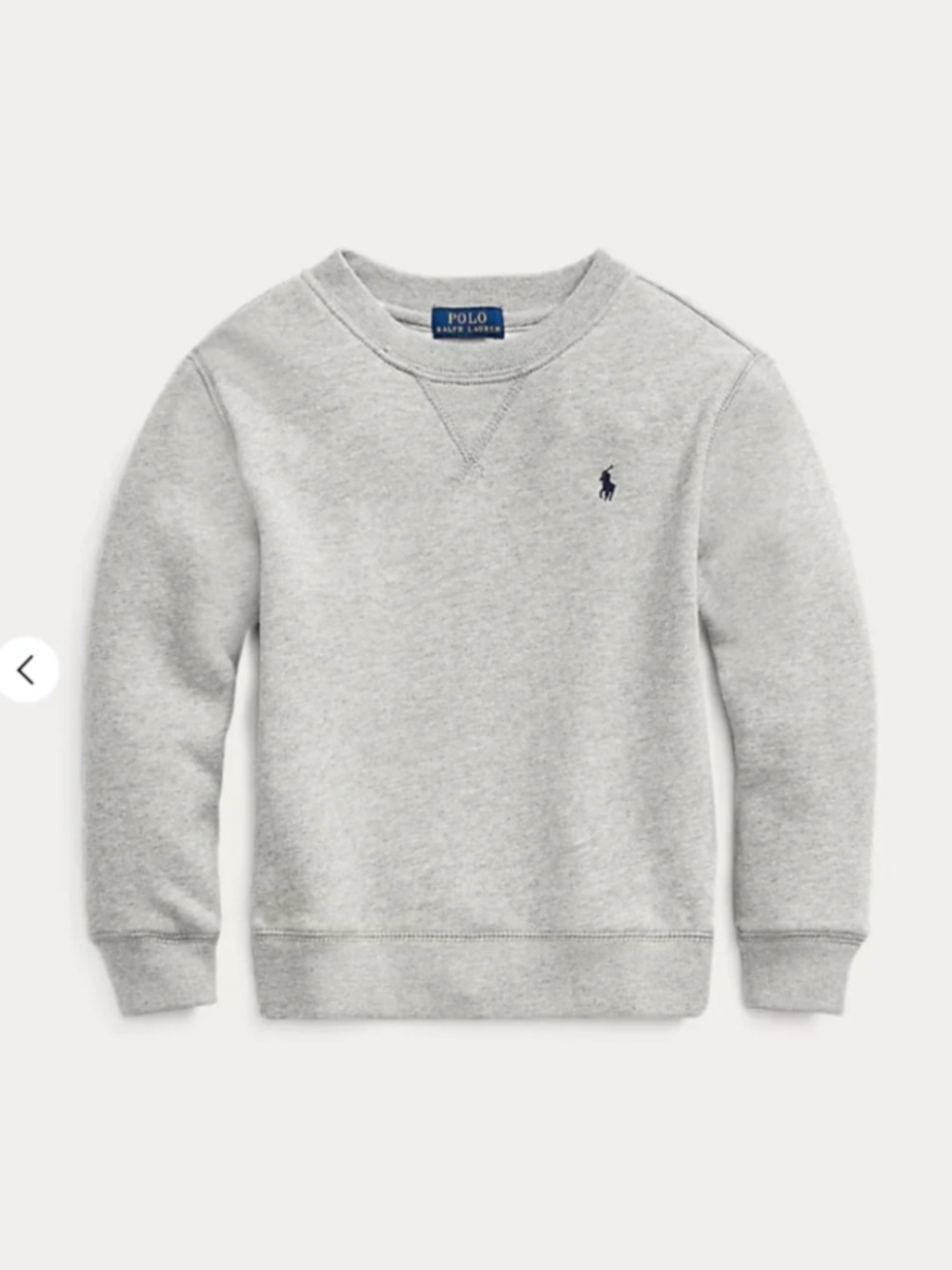 Ralph Lauren Toddler Fleece Sweatshirt in Grey